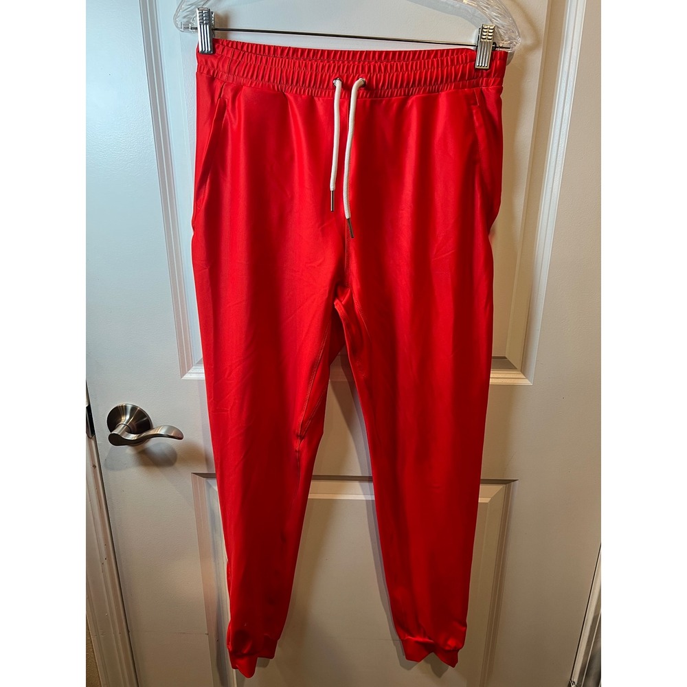 Nfinity Womens Jogger Pants Side Stripe Red Large
